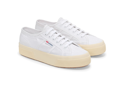 SUPERGA PLATFORM LINEN WHITE F OFF WHITE